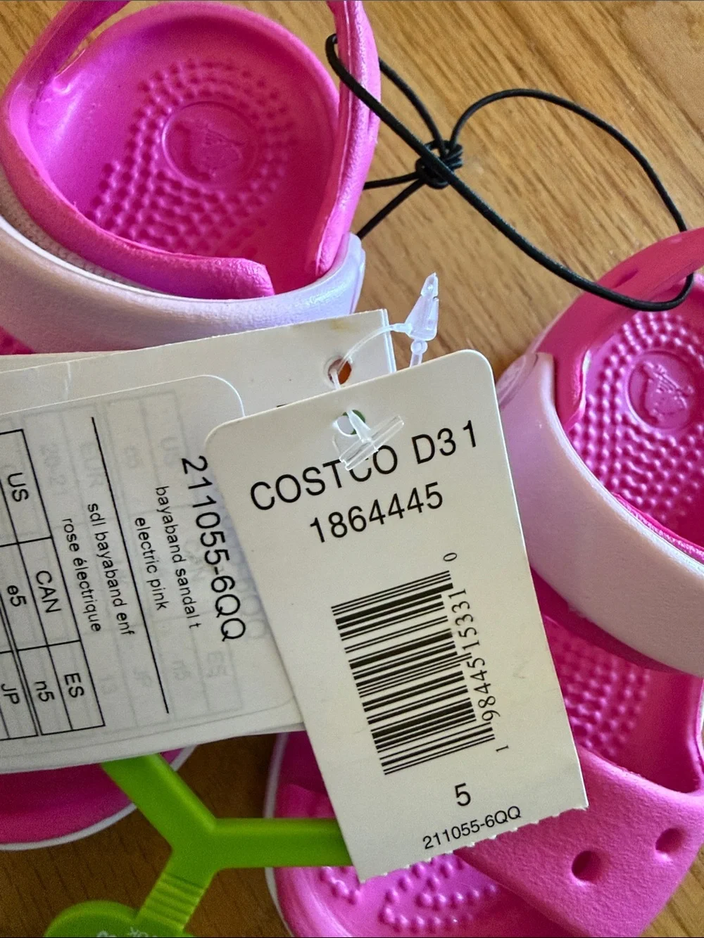 Crocs Baby Baysbend Sandal Electric Pink Size 5